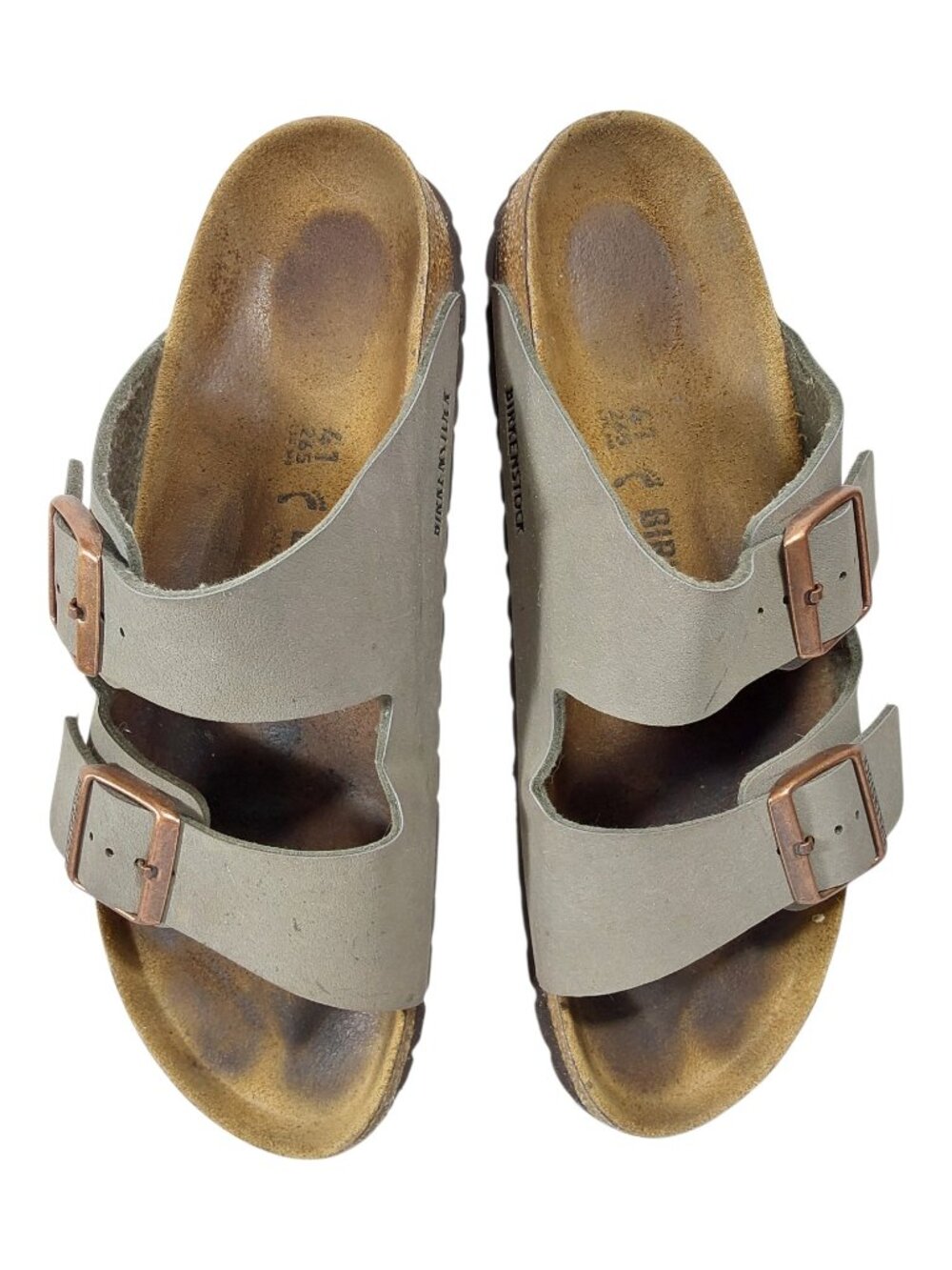 Birkenstock Arizona Birkibuc Synthetic Leather 41 Narrow (10 Women, 8 Men) - Picture 7 of 9